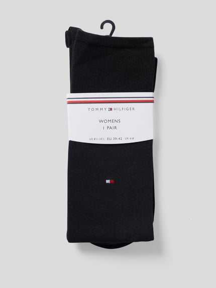 Tommy Hilfiger Kniekousen van een mix van katoen en elastaan met logomotief Marineblauw - 3