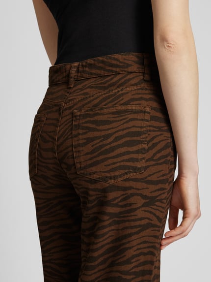 MANGO Straight Leg Jeans im 5-Pocket-Design Modell 'ZEBRA' Dunkelbraun 3