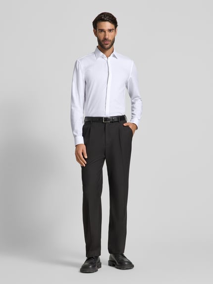 Jake*s Slim Fit Business-Hemd mit Kentkragen Weiss 1