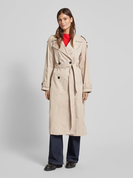WITHBLACK Trenchcoat mit Reverskragen Stein 4