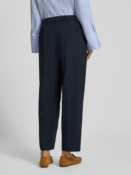OPUS PANTS Spodnie materiałowe z plisami model ‘Lessieh’ Ciemnoniebieski 5
