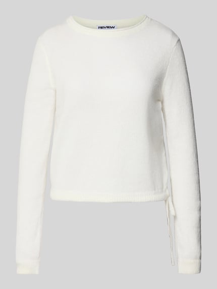 Pullover met ronde hals en tunnelkoord Shop The Look MANNEQUINE