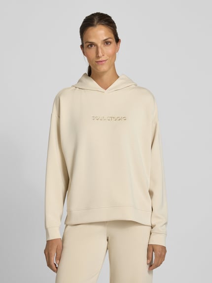 Smith and Soul Hoodie met oversized schouders Offwhite gemêleerd - 4