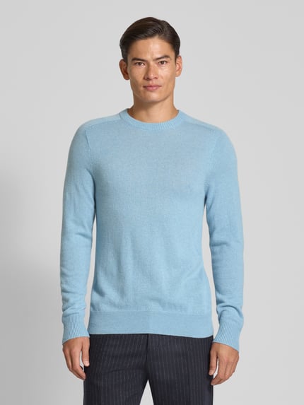 FTC Cashmere Kaschmirpullover mit Rundhalsausschnitt Hellblau 4