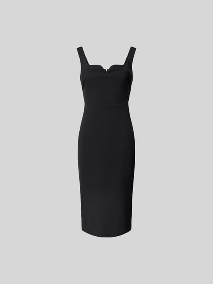 Victoria Beckham Midi-jurk met vierkante hals Zwart - 2