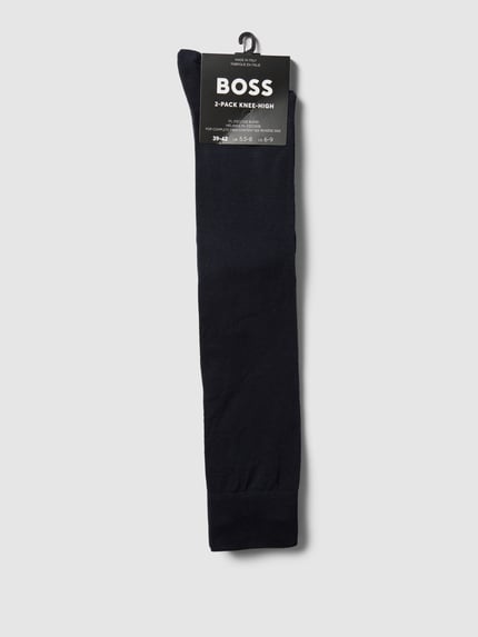 BOSS Sokken met geribde boord in set van 2 Donkerblauw - 3