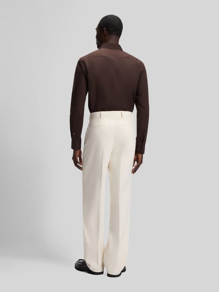 BOSS Koszula o kroju slim fit z mieszanki bawełny, koszula biznesowa model 'HANK' Ciemnobrązowy 5