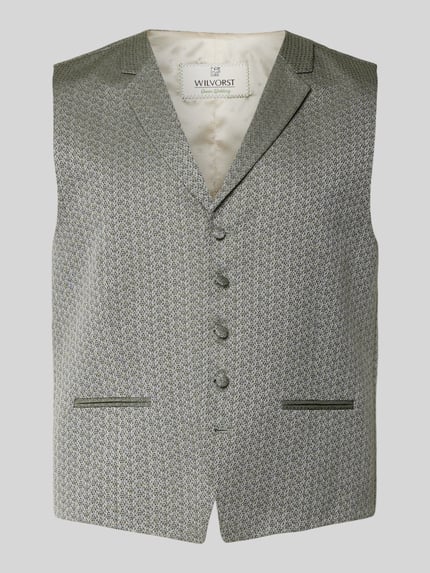 WILVORST Gilet met reverskraag Groen - 2