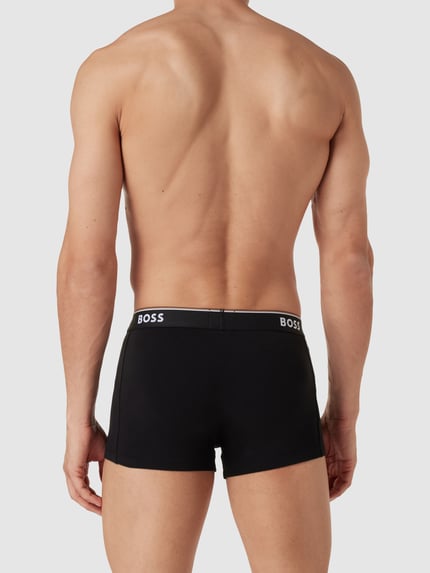 BOSS Trunks mit elastischem Logo-Bund im 3er-Pack Mittelgrau Melange 4
