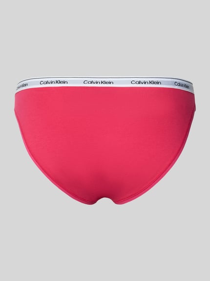 Productfoto, Bikini Brief met Logo-Stitching model 'Carousel' van Calvin Klein Underwear, roze, elastische katoenmix, slim fit, elastische tailleband.