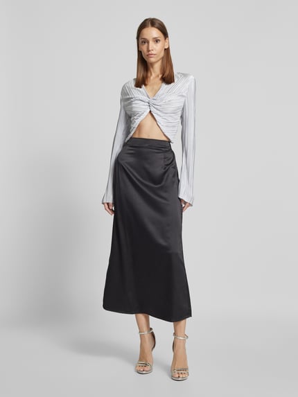 VERO MODA Shirt met lange mouwen en knoopdetails van plissé, model 'PLIS' Beige - 1