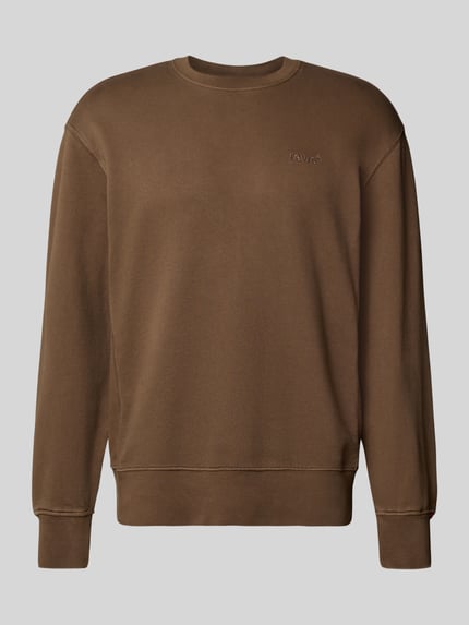 Levi's® Sweatshirt mit Label-Stitching Khaki 2