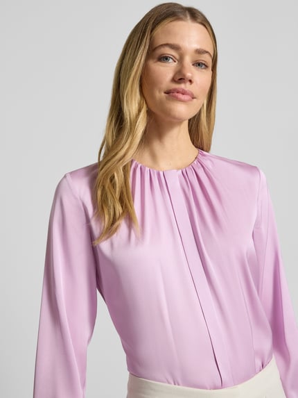 BOSS Regular fit blouse met lange mouwen van zijdemix model 'BANORAH' Felroze - 3