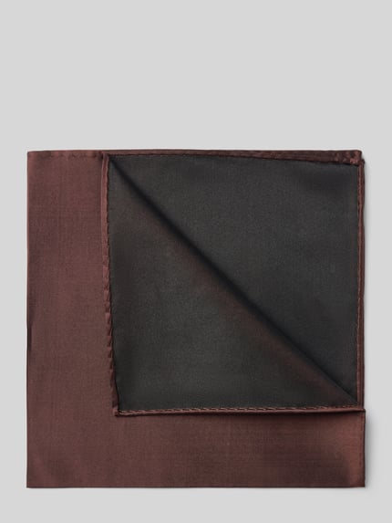 Productfoto, Einstecktuch aus reiner Seide van Blick, Heren pochet, vierkant, effen design met omzoomde randen, gladde textuur