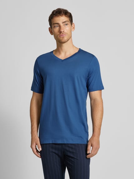 SCHIESSER T-Shirt mit V-Ausschnitt Royal 4