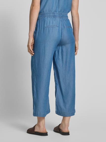 Soyaconcept Straight Fit Stoffhose aus reinem Lyocell Modell 'Liv' Jeansblau 5