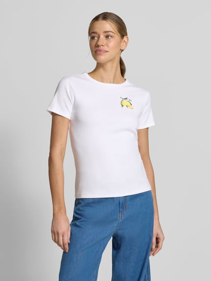 HUGO regular fit T-shirt van katoenmix model 'DELORIS_4' Offwhite - 4