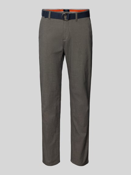 MCNEAL Slim fit chino met riem Camel - 2