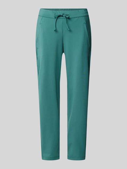 Tom Tailor Spodnie o kroju tapered fit z wiązanym paskiem Butelkowy zielony 2