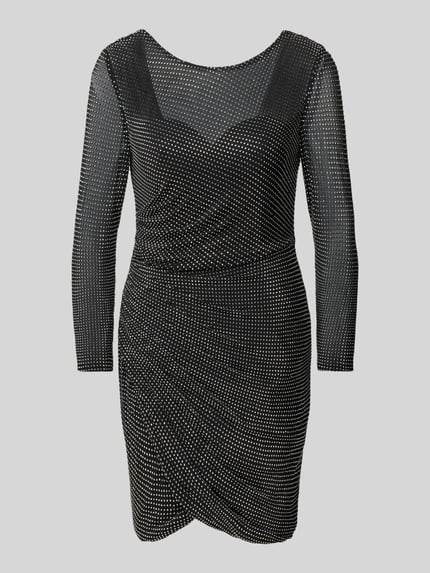 Hey Kyla Knielanges Cocktailkleid mit Strasssteinbesatz Silber 2