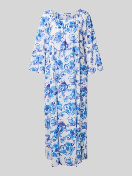 Christian Berg Woman Midikleid mit Rundhalsausschnitt Blau 2