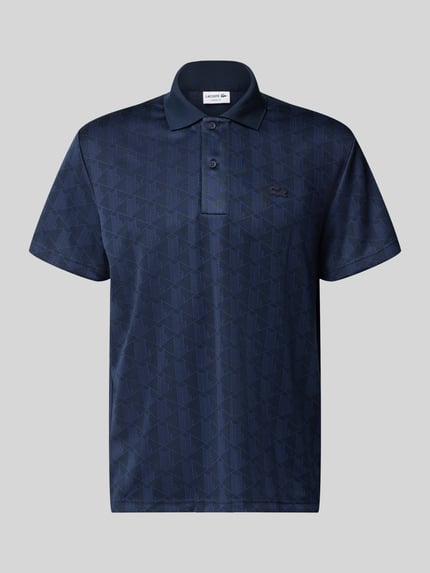 Lacoste Poloshirt mit Logo-Stitching Dunkelblau 1