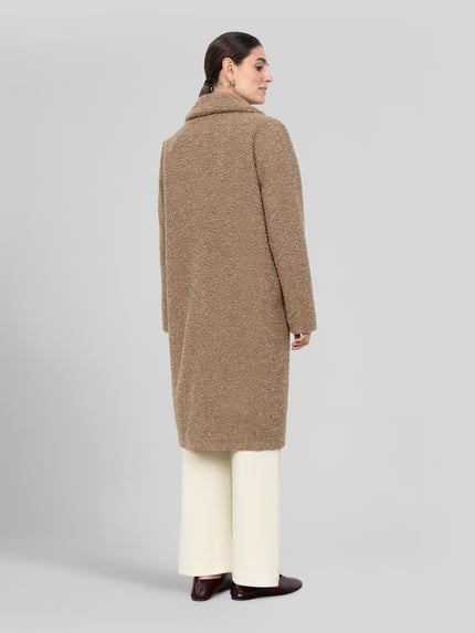 Soyaconcept Teddymantel mit verdeckter Knopfleiste Modell 'SC-Mukite 2' Sand 4