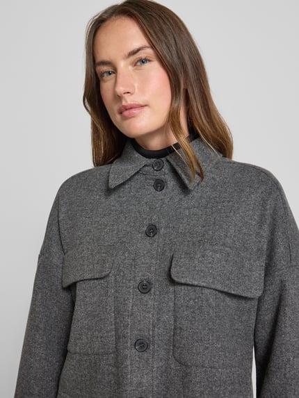 Christian Berg Woman Hemdjacke mit Pattentaschen Anthrazit 3