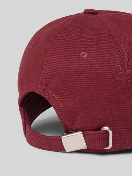 Productfoto, Basecap uit puur katoen van Anine Bing, bordeauxrood, met versterkte klep, label in reliëf, luchtgaten, verstelbare trensje