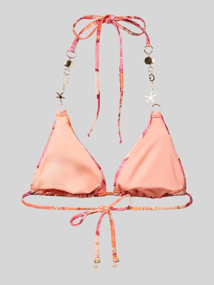 GUESS Bikini-Oberteil mit Ziersteinbesatz Pink 3