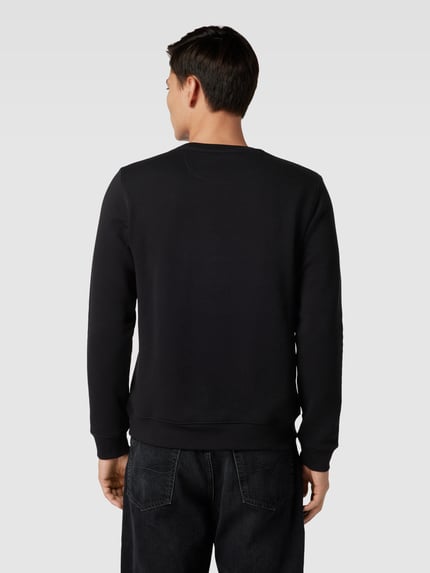 19V69 Italia Sweatshirt met labeldetail, model 'Matti' Zwart - 5