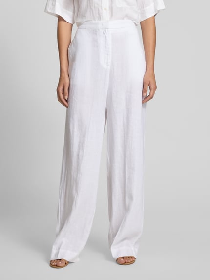 Tommy Hilfiger Tailored Fit Leinenhose aus Leinen-Lyocell-Mix Weiss 4