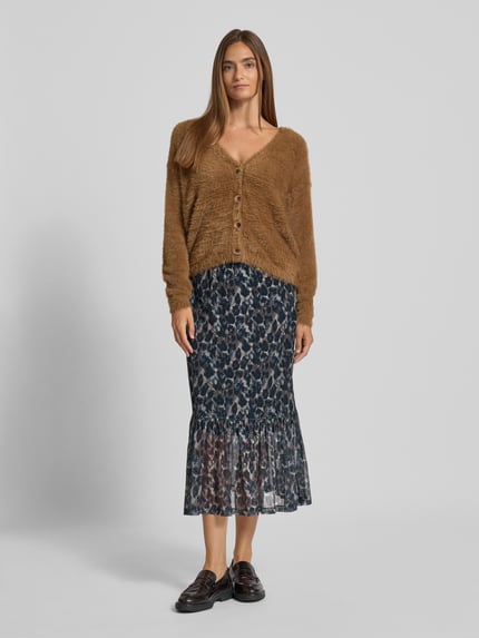 Christian Berg Woman Midirok met effectgaren Cognac - 1