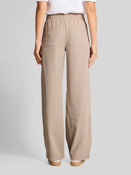 Tom Tailor Wide Leg Hose mit Tunnelzug Taupe 5