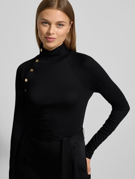 Lauren Ralph Lauren Midikleid mit Bindegürtel Modell 'VAHANT' Black 3
