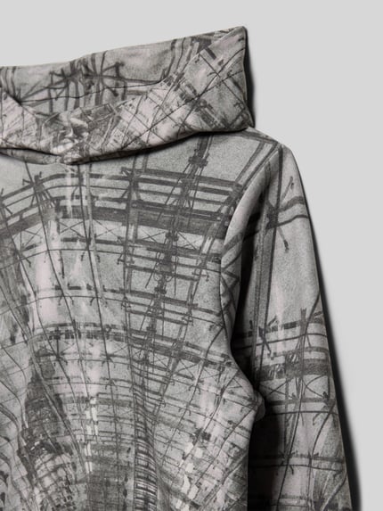 Produktfoto, Regular Fit Hoodie mit Baumwoll-Anteil von s.Oliver RED LABEL, efekt: wzór na całej powierzchni, krój regular fit, kaptur, długi rękaw