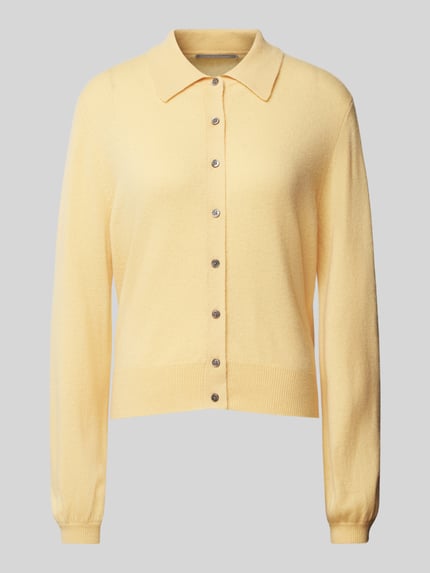 (THE MERCER) N.Y. Cardigan van kasjmier met doorknoopsluiting Lichtgeel - 2