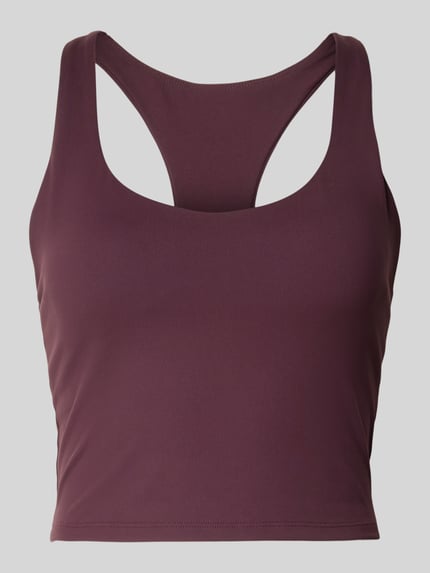 Fabletics Top o skróconym kroju z wbudowanym stanikiem Model 'Anywhere' Bordowy 2