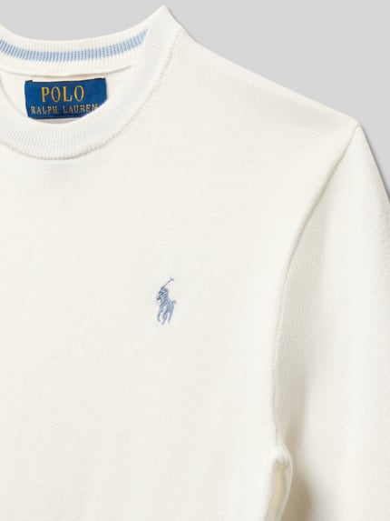 Polo Ralph Lauren Teens Regular Fit trui van puur katoen Ecru - 2