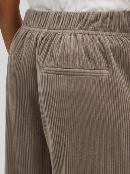 Marc O'Polo Wide Leg Cordhose aus reiner Baumwolle Taupe 3