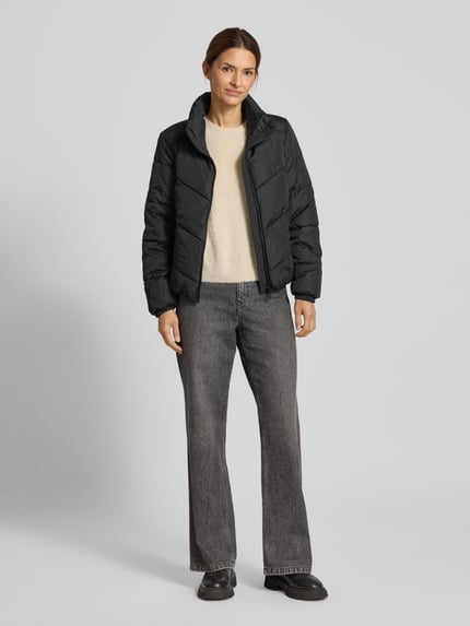 VERO MODA Regular Fit Steppjacke mit Stehkragen Modell 'LIGARIO' Black 1