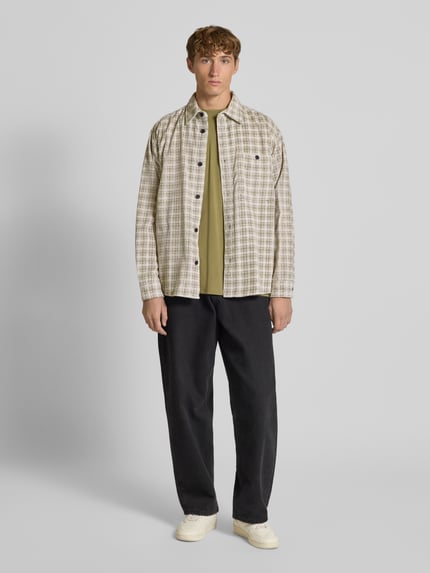 ONLY & SONS Loose Fit Hemd aus reiner Baumwolle Modell 'WALEED ' Offwhite 1