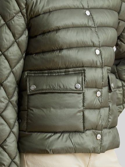 Lauren Ralph Lauren regular fit gewatteerd jack met opgestikte zakken Donkergroen - 6