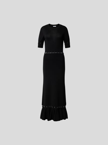 Rabanne Maxi-jurk met siergarnering Zwart - 2