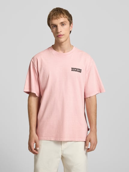 Dickies T-shirt met logo en ronde hals Lichtroze - 4