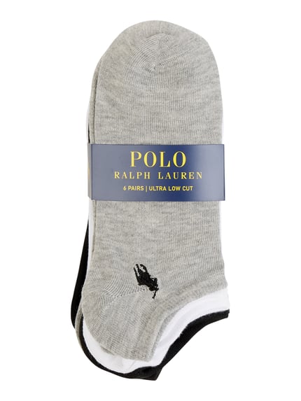 Polo Ralph Lauren Sneakersocken mit Stretch-Anteil im 6er-Pack Mittelgrau Melange 2