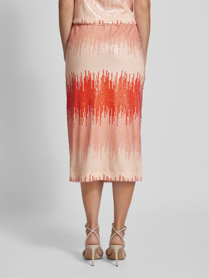 s.Oliver BLACK LABEL Midirok met pailletten en elastische band Rood - 5