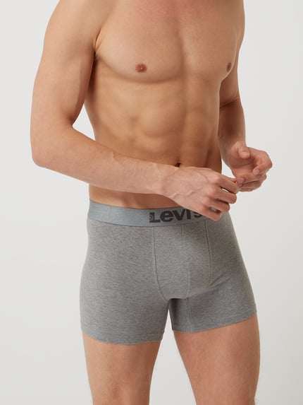 Levi's® Trunks mit Stretch-Anteil im 2er-Pack Mittelgrau Melange 2