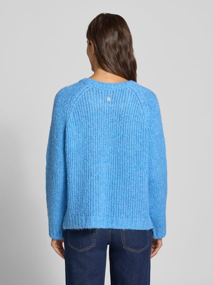 Smith and Soul Gebreide pullover met ronde hals Koningsblauw - 5