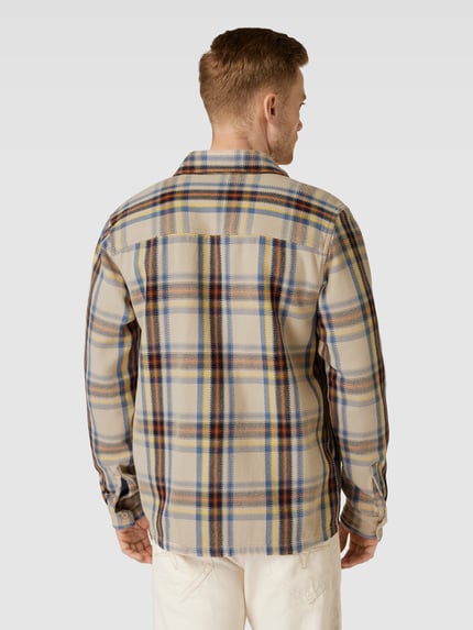 KnowledgeCotton Apparel Regular fit overhemdjack met opgestikte borstzakken Middenbruin - 5